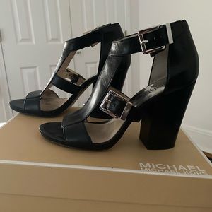 Black Michael Kors Block heels!